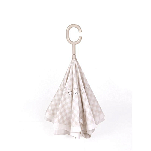 Зонт Mrs. Ertha "Soft Squares", кремовая клетка виши